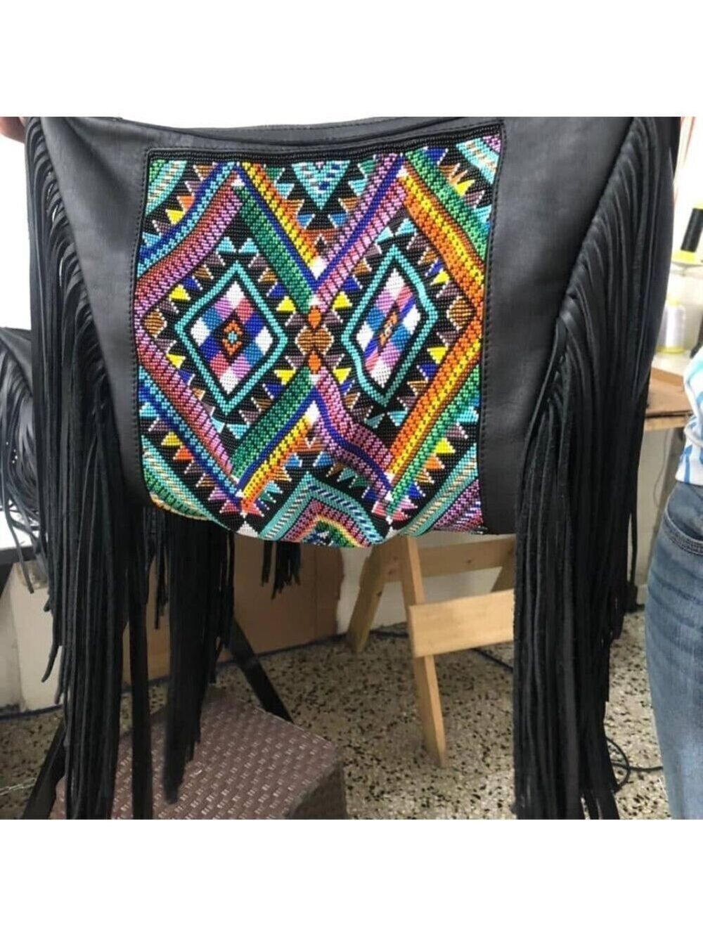 Custom Hand Beaded Fringe Hobo - Picture 10 of 16